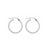 Silver Líneas Hoops