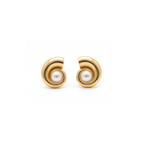 Caracol Perla Golden Earrings