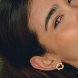 Organic Golden Star Studs