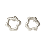 Organic Silver Star Studs