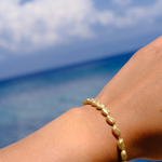 Pulsera dorada plata bañada en oro 24k 