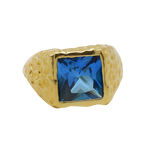 Mestiza Golden Signature Ring [Deep Blue]