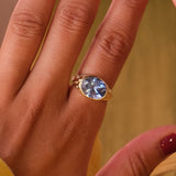 Oval Signature Ring - Ice Blue