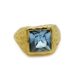 Mestiza Golden Signature Ring [Ice Blue]
