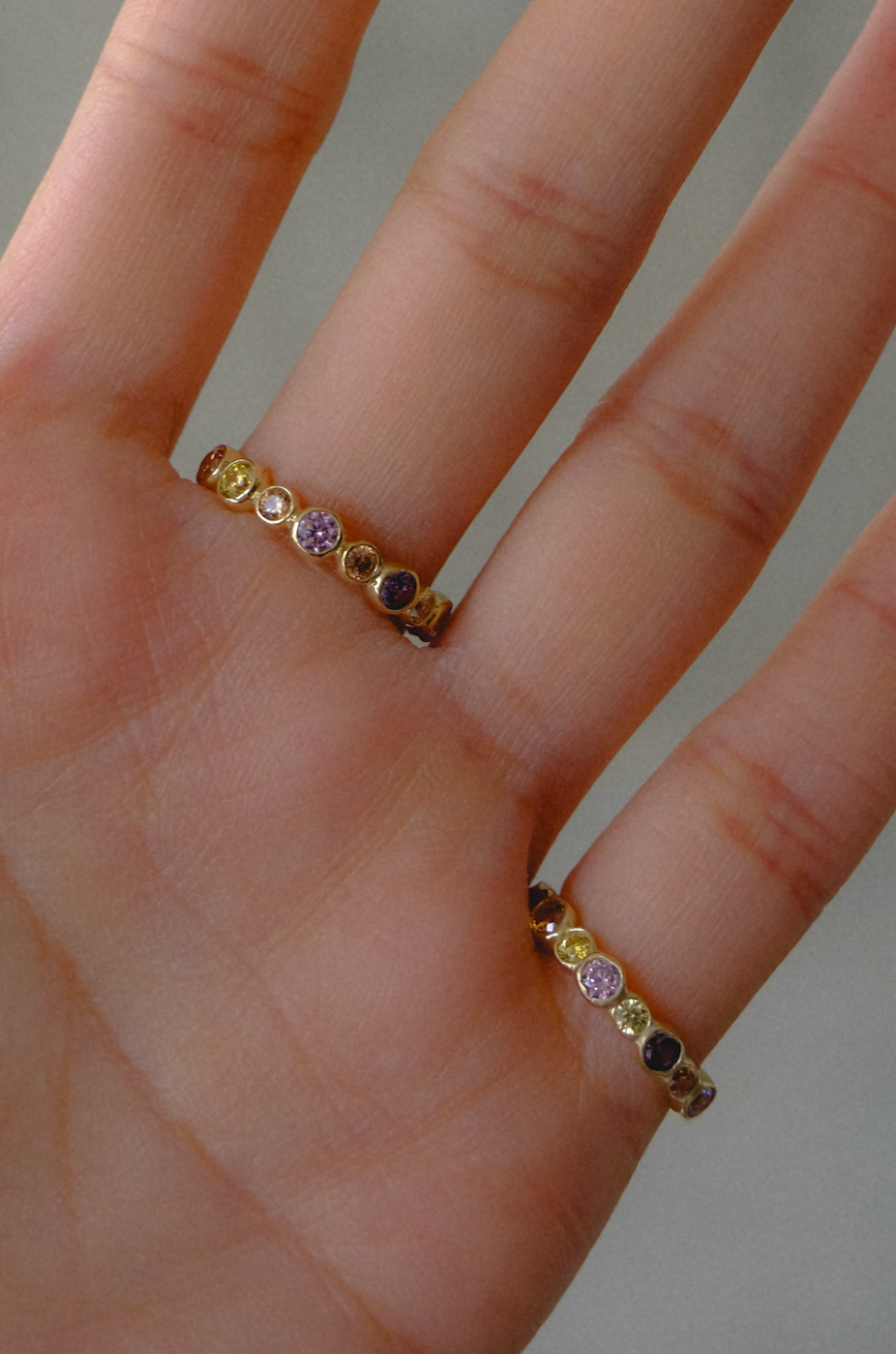 anillo colores pasteles 