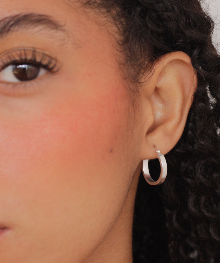 Silver Polished Hoops