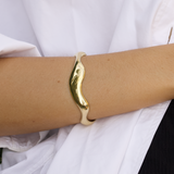 Waves Polished Bangle