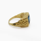 Mestiza Golden Signature Ring [Deep Blue]