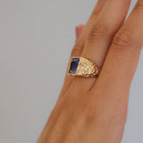 Mestiza Signature Ring - Deep Blue