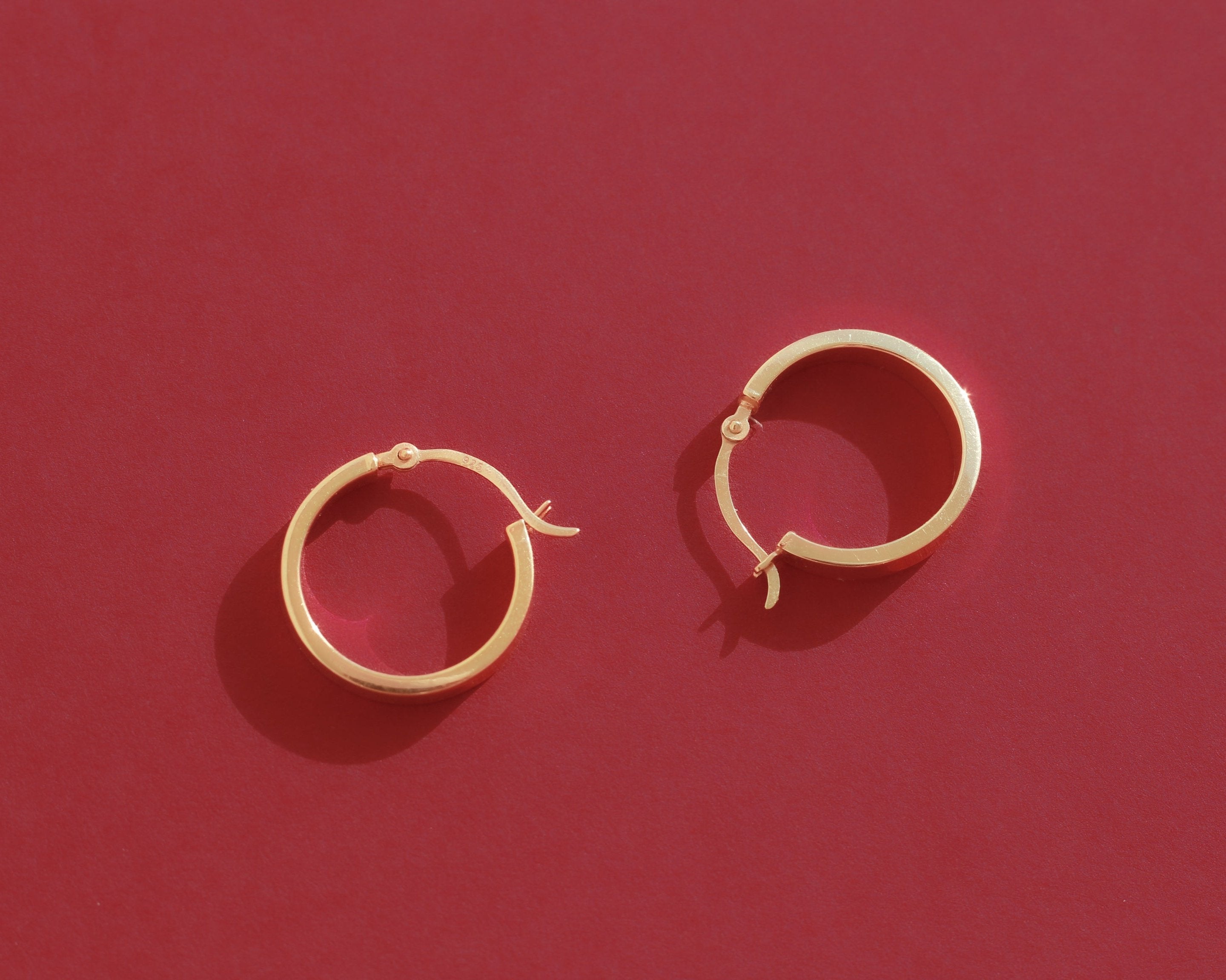 Golden Polished Hoops