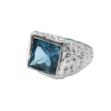Mestiza Silver Signature Ring [Ice Blue]